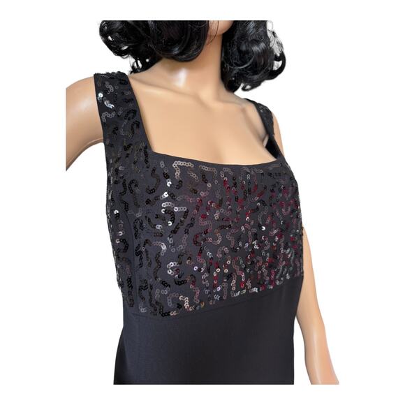 Tahari Arthur S. Levine Black Sequin Sleeveless Square Neckline dress size 20W - Picture 6 of 12